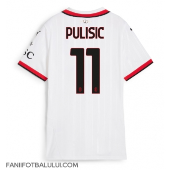 AC Milan Christian Pulisic #11 Tricou Fotbal Replică 2024-25 Femei Deplasare